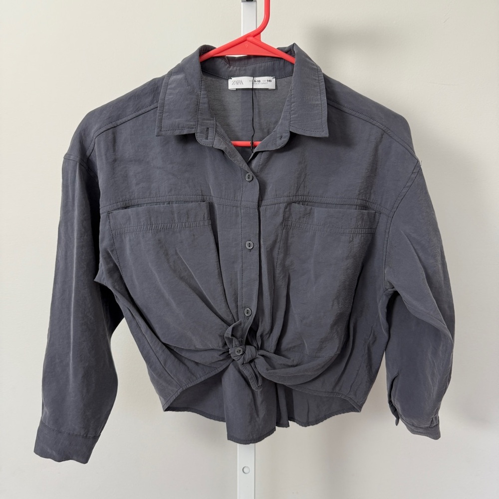 Zara flows grey top size‎ 9-10